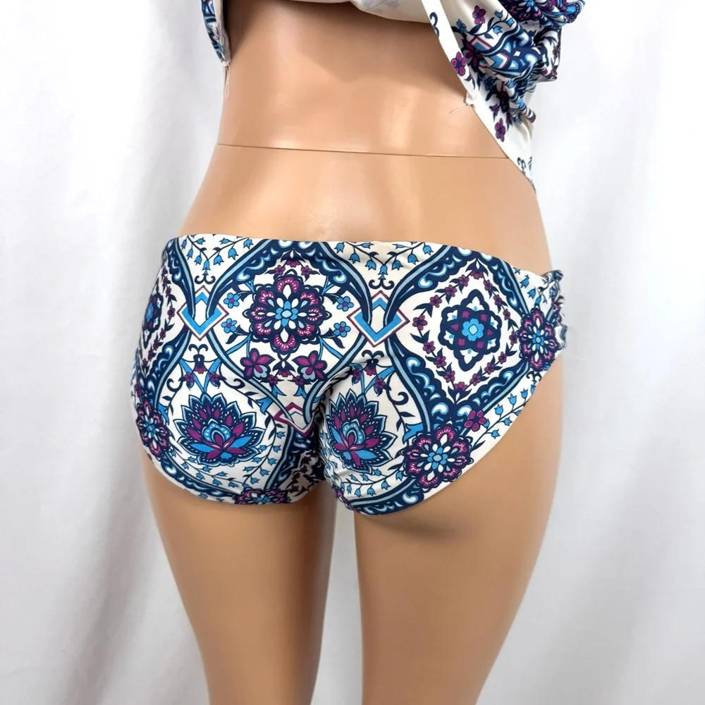 Becca by Rebecca Virtue Inspired 3 PC Swimsuit With Lace Tunic Cover Up Sz Large